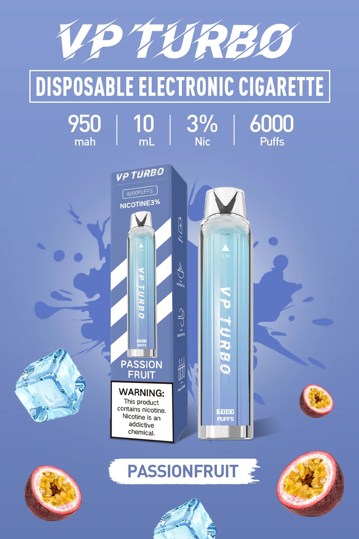 VP TURBO 6000 抛棄式 950mAh 卓越電量支撐 打造無可取代的沉穩吸啜享受 每一口皆是極致濃縮的芬芳 台灣現貨:圖片 2
