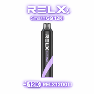 RELX Smash Go 12000 5% 強勁擊喉感如墨林霧影般深邃 以 15ml 震撼油量 演繹深沉尊貴的解癮美學 搭載 400mAh 閃充核心 台灣現貨