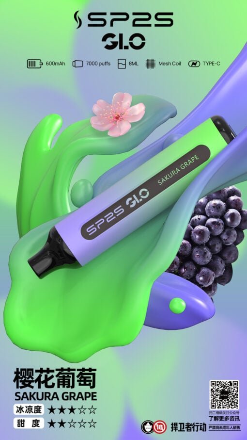SP2S GLO 系列 7000口 進化級 Mesh 霧化工藝 30mg 釋放細膩且磅礡的豐盈煙氣 告別電量焦慮的長效續航神器 台灣現貨:圖片 11