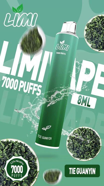 LIMI 7000抛棄式主機 化繁為簡的工藝結晶 3.5% 醇熟技術賦予清透綿長的入喉享受 精密電量分配守護每一滴精華 台灣現貨:圖片 8
