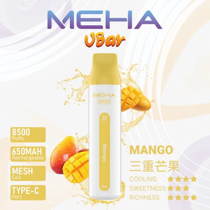 MEHA 魅嗨小白條 8500 抽 沈浸於 650mAh 穩定供電的細膩洗禮 3% 獨家調配比例還原鮮明果韻 跨越萬次吸吮的品質保證 台灣現貨:圖片 6