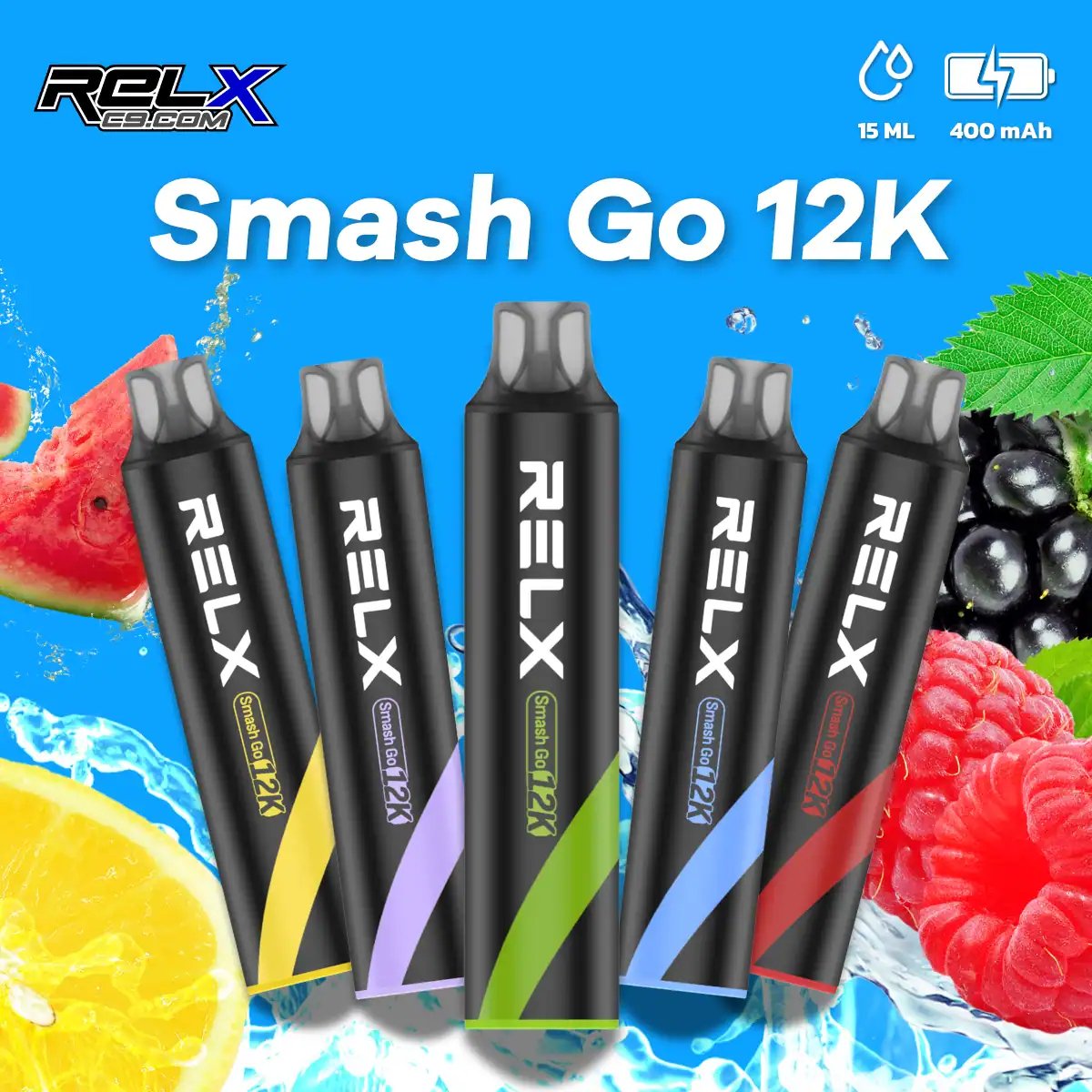 RELX Smash Go 12000 5% 強勁擊喉感如墨林霧影般深邃 以 15ml 震撼油量 演繹深沉尊貴的解癮美學 搭載 400mAh 閃充核心 台灣現貨:圖片 6